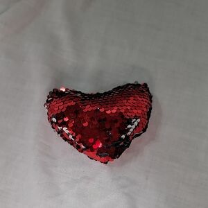 Glamorous Red Sequin Heart Accessory